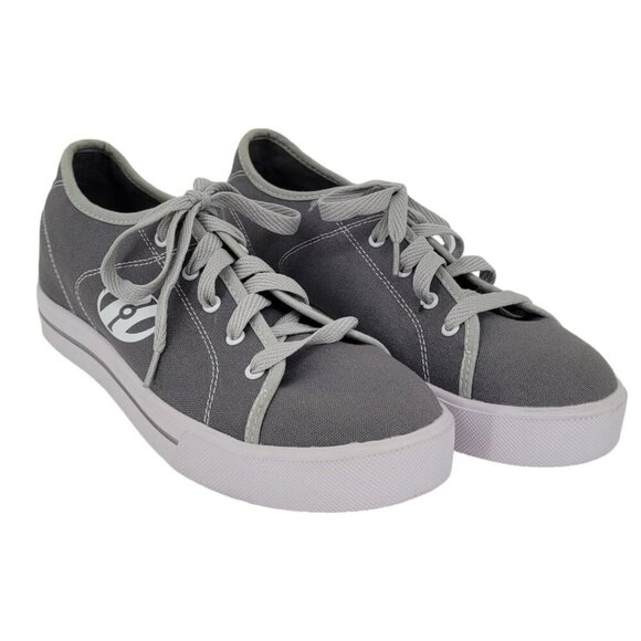 Heelys mens 8 gray white low top lace up canvas skater shoe - Picture 1 of 11